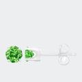 Haus of Brilliance .925 Sterling Silver 1/5 Cttw Round Brilliant-Cut Green Diamond Classic 4-Prong Stud Earrings - White - OS