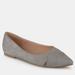 Journee Collection Women's Winslo Flat - Grey - 8.5