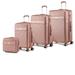 MKF Collection by Mia K Mykonos Luggage Trolley Bag Set - 4 Pieces - Pink