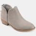 Journee Collection Women's Wide Width Livvy Bootie - Grey - 8