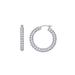 Diamonbliss Cubic Zirconia Hoop Earrings - Grey