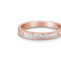 Haus of Brilliance 10K Rose Gold over .925 Sterling Silver 1/5 Cttw Diamond Channel-Set Stackable Band Ring - Pink - 7