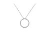 Haus of Brilliance .925 Sterling Silver 1/3 Cttw Round-cut Diamond Open Circle Halo 18" Pendant Necklace - White - 18