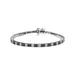 Haus of Brilliance .925 Sterling Silver 1.0 Cttw With Alternating Round White Diamond And Round Treated Blue Diamond Tennis Bracelet (Blue And I-J Color, I3 Clarity) - Grey - 7"