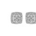 Haus of Brilliance .925 Sterling Silver 1/4 cttw Round Cut Diamond Square Shape Milgrain Stud Earrings - White - OS