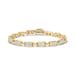 Haus of Brilliance 10K Yellow Gold 2.0 Cttw Invisible-Set Princess Cut Diamond Rectangular Link Bracelet - I-J Color, SI2-I1 Clarity - 7" - Yellow - 7