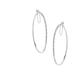 Haus of Brilliance .925 Sterling Silver Diamond Accent Medium Sized Hoops Earrings - White - OS