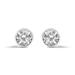 Haus of Brilliance 14K White Gold 5/8 Cttw Bezel Set Lab Grown Round Diamond Screw-Back Solitaire Stud Earrings (G-H Color, VS2-SI1 Clarity) - White