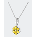 Haus of Brilliance .925 Sterling Silver 1/4 Cttw Color Treated Prong Set Diamond Floral 18" Pendant Necklace - Yellow - 18