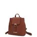 MKF Collection by Mia K Ingrid Vegan Leather Womenâ€™s Convertible Backpack - Brown