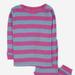 Leveret Striped Cotton Pajamas - Purple - 4Y