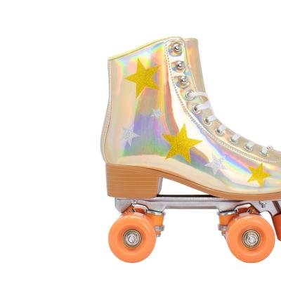 Cosmic Skates Gold Star Design Roller Skates - Gold - 10