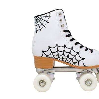 Cosmic Skates Spider Web Print Roller Skates - White - 10