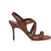 Manolo Blahnik Women Singanu Strappy High Heels Leather Sandals - Brown