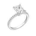 Diamonbliss Radiant Emerald Cut Solitaire Ring - Grey - 10