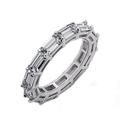 Diamonbliss Horizontal Baguette Eternity Band Ring - Grey - 9