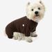 Leveret Dogs Solid Color Brown Pajamas - Brown - XXXL
