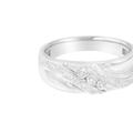 Haus of Brilliance 10K White Gold 1/10 Cttw Diamond Men's Three Stone Channel Set Diamond Wedding Ring - White - 13