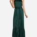 ONE33 SOCIAL The Sherry | Forest Green Satin Maxi Dress - Green