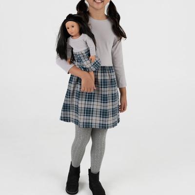 Leveret Matching Girl & Doll Plaid Cotton Skirt Dress - Red - 10Y