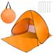 Fresh Fab Finds Pop Up Beach Tent Sun Shade Shelter Anti-UV Automatic Waterproof Tent Canopy For Outdoor Beach Camping Fishing P - Orange