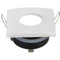 Optonica led spotlight fixture square aluminium gu10 ip65 white 2011