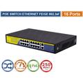 Switch Poe Ethernet 18 Porte Poe + 2 Porte Rj45 10/100/1000 Mbps Ieee 802.3af