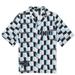 Checkered Snake Short Sleeve Vacation Shirt - Blue - Amiri Shirts