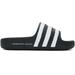 Black & White Adilette 22 Slides - Black - Adidas Originals Sandals