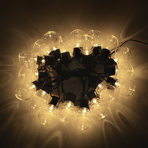 Globe Solar Lichterkette LED G50 Birne IP65 wasserdichte Outdoor-Girlande Gartenleuchte geeignet für Haus-Innengarten-Urlaubsbeleuchtung Image