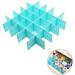 Drawer Dividers Adjustable Drawer Organizer for Underwear Socks Makeup Office Supplies(40 Pcs Blue)