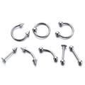 8 Pcs Gifts for Friend Lip Studs Nose Rings Piercings Jewelry Stainless Steel Art Perforation