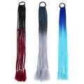 3pcs Kids Girls Hair Extension Colorful Braided Wigs Ponytail Headbands Rubber Bands Hair Bands Headwear Hair Accessories Style:Style 2;