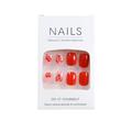 KAGAYD Short Pre Ss On Nails Valentines Fa Ke Nails Glue On Nails Short False Nails With Red Heart Pre Ss On Nails Love Designs Acrylic Valentines Nails Pre Ss On Nails For Women 24Pcs