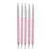 5pcs Nail Art Dotting Pen Dual Ended Nail Painting Pen DIY Carving Pen with Acrylic HandlePink