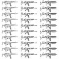 1 Box 30Pcs Gun Charms Rifle Pistol Revolver Charm Tibetan Style Alloy Antique Silver Weapon Charm for Jewelry Making Charms Bracelet Necklace Earrings Adults DIY Crafting Supplies