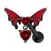 Red Butterfly Bellybutton Ring Chest Ring Nose Piercing Industrail Earbone Nail Heart Shaped Nipple Piercing Umbilical Jewelry