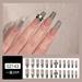 Apepal Home Decor 24 Pieces Long False Nails Press-on Nails Glitter Manicure Nail Patches 10ml Multi-color One Size