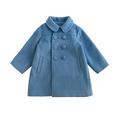 HBYJLZYG Peacoat Cardigans Button Jacket Coat Toddler Girls Jacket Kids Long Sleeve Button Trench Pocket Double Breasted Winter Outerwear