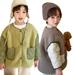 KYAIGUO Kids Toddler Fall Winter Jacket Cotton Coat for Boys Girls Baby Thickened Warm Fleece Outerwear Cute Newborn New Cotton Coats for 9M-6 Years Old