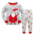 Uuszgmr Toddler Pajamas For Boys Girls Simple Style Pj S Pants Set Christmas Nightgown Kids Outfits T-Shirt Santa Kid Baby Outfits Set Comfortable Home Daily Clothes