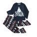 Baberdicy Matching Christmas Pajamas Parent-Child Kids Outfit Merry Christmas Tree Print O Neck Parent-Child Plaid Long-Sleeved Trousers Pajama Set Christmas Pajamas Navy: Kids