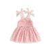 Luethbiezx Casual Party Princess Dress with Sleeveless Off Shoulder for Girls