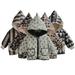 Esaierr Kids Baby Boys Girls Fall Winter Cotton Coats Toddler Light Puffer Padded Jacket Zippered Printing Thickened Warm Winter Hoods Cotton Outerwear for 1-7T