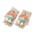 ZMHEGW Children s Gloves Winter Warm Flip Half Finger Wool Baby Gloves Men And Girls Five Fingers Knitted Baby Gloves Mittens Men Gloves Mittens Convertible