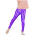 Todays Clearance Deal Pitauce Dance Pants for Girls Metallic Color Leggings High Waisted Elastic Breathable Yoga Fitness Sports Long Leggings Pants