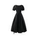 Rovga Big Girls Regency Dresses Ruffled Classical Puff Sleeve Empire Waist Dress Gown 15-16 Years