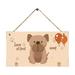 JPLZi Wooden Sign Dog Tag Rectangular Wood Decoration Pet Slogan Pendant Decoration