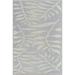 Lightweight Floral Gray/White 8 ft. x 10 ft. Reversible Plastic Indoor/Outdoor Area Rug