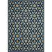 Caribbean Navy 5 ft. x 7 ft. Floral Contemporary Indoor/Outdoor Patio Area Rug